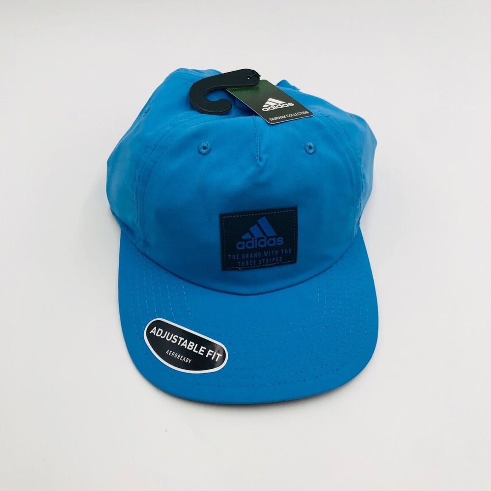 Adidas Fairway Collection Premium Golf Strapback Hat Pulse Blue Aeroready NWT